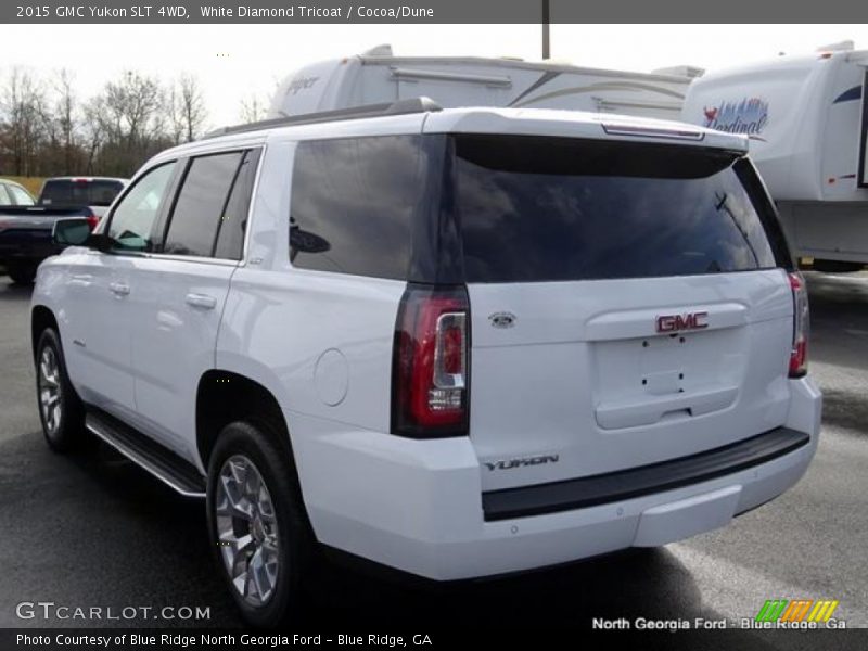 White Diamond Tricoat / Cocoa/Dune 2015 GMC Yukon SLT 4WD