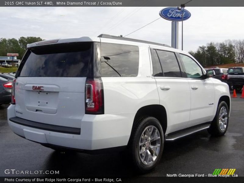 White Diamond Tricoat / Cocoa/Dune 2015 GMC Yukon SLT 4WD