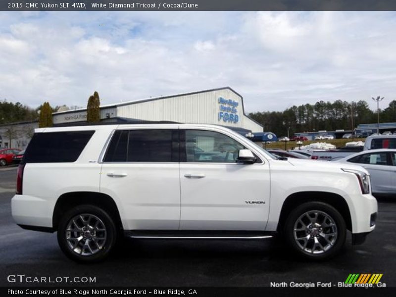 White Diamond Tricoat / Cocoa/Dune 2015 GMC Yukon SLT 4WD