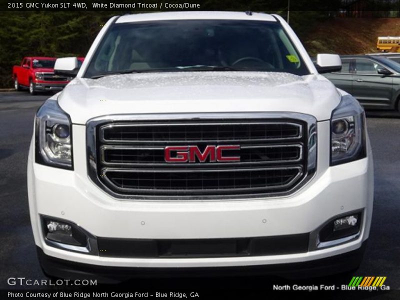 White Diamond Tricoat / Cocoa/Dune 2015 GMC Yukon SLT 4WD