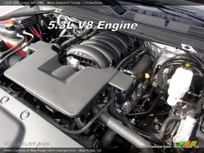 White Diamond Tricoat / Cocoa/Dune 2015 GMC Yukon SLT 4WD