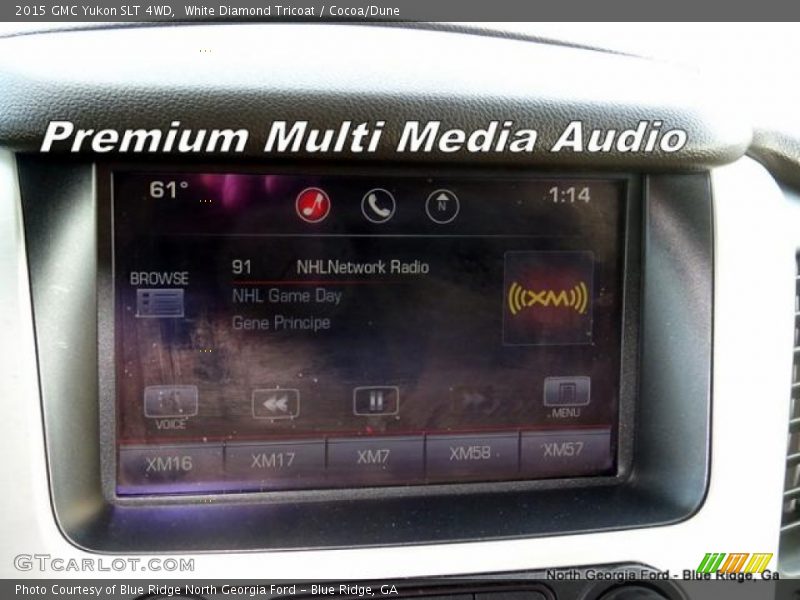 White Diamond Tricoat / Cocoa/Dune 2015 GMC Yukon SLT 4WD