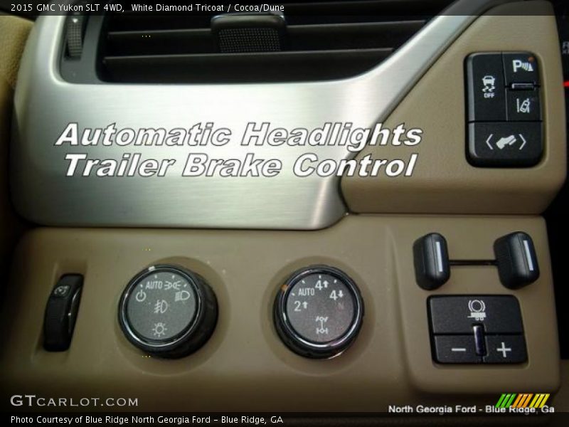 White Diamond Tricoat / Cocoa/Dune 2015 GMC Yukon SLT 4WD