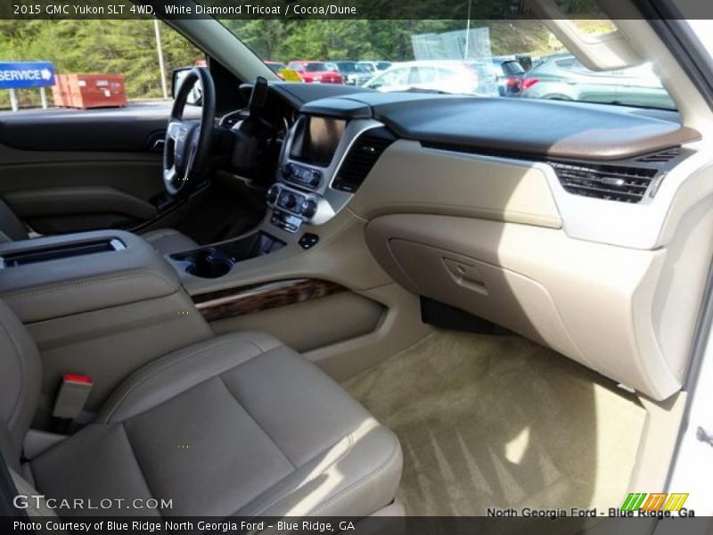 White Diamond Tricoat / Cocoa/Dune 2015 GMC Yukon SLT 4WD