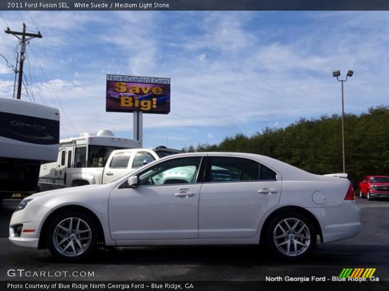 White Suede / Medium Light Stone 2011 Ford Fusion SEL