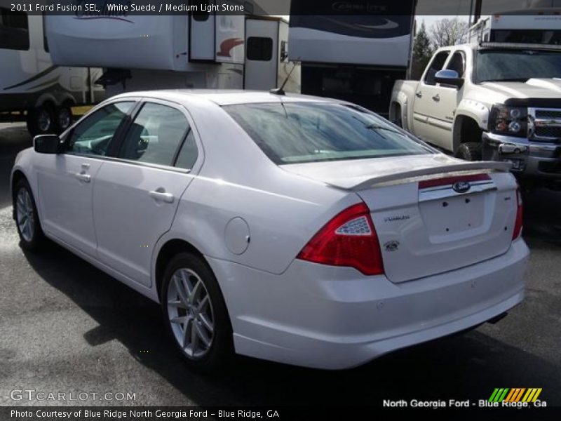 White Suede / Medium Light Stone 2011 Ford Fusion SEL