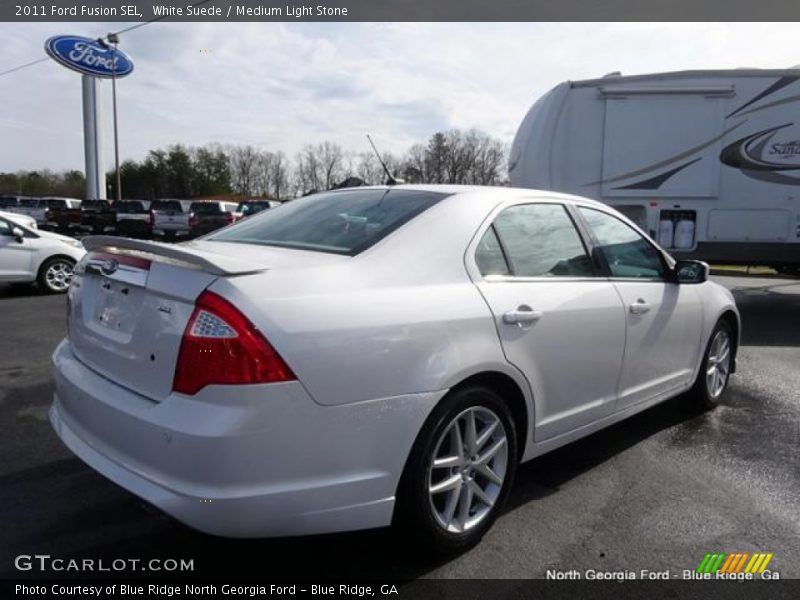 White Suede / Medium Light Stone 2011 Ford Fusion SEL