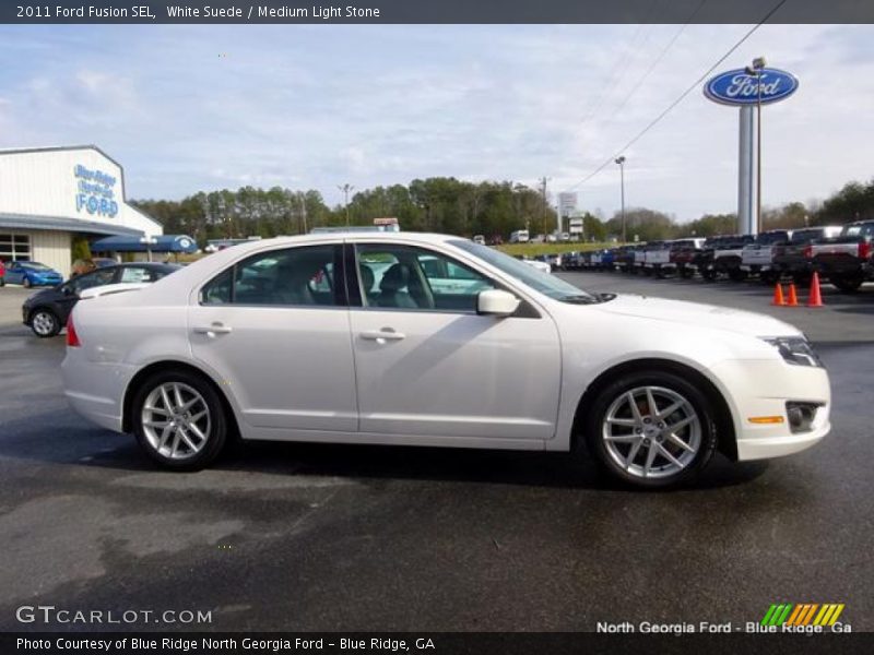 White Suede / Medium Light Stone 2011 Ford Fusion SEL
