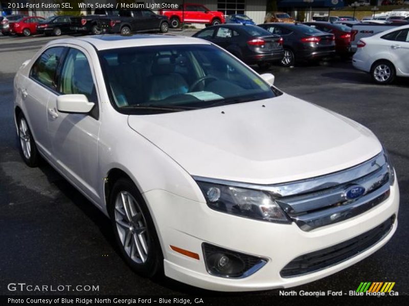 White Suede / Medium Light Stone 2011 Ford Fusion SEL