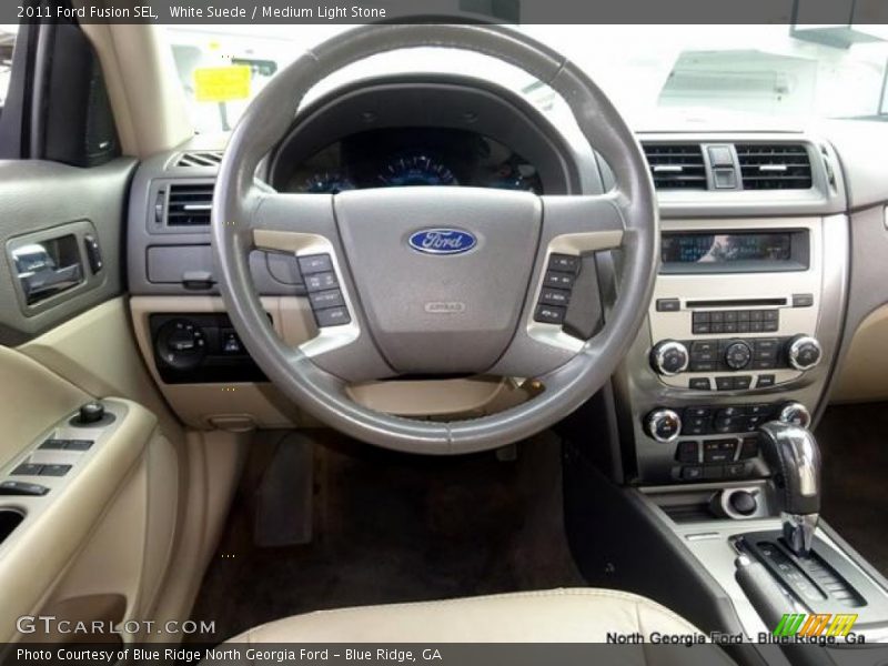 White Suede / Medium Light Stone 2011 Ford Fusion SEL