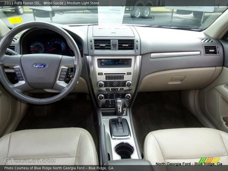 White Suede / Medium Light Stone 2011 Ford Fusion SEL