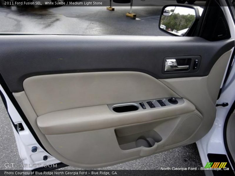 White Suede / Medium Light Stone 2011 Ford Fusion SEL