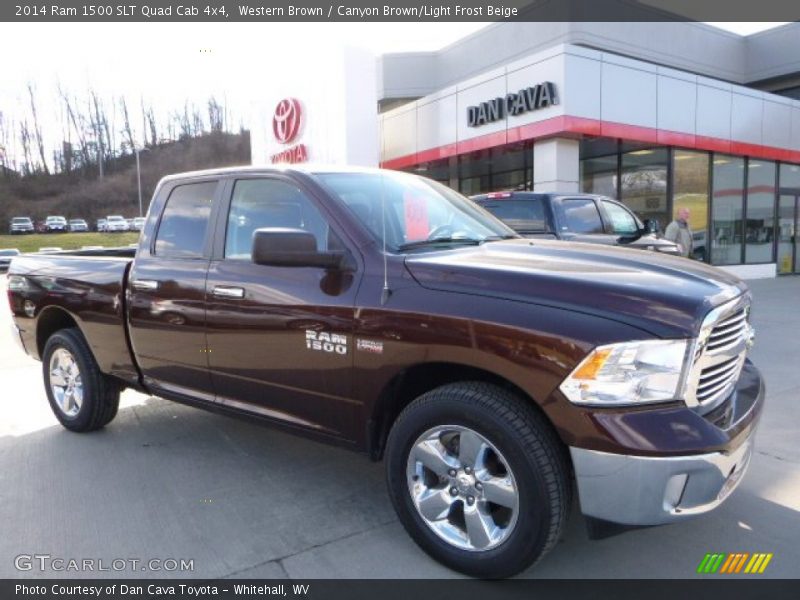 Western Brown / Canyon Brown/Light Frost Beige 2014 Ram 1500 SLT Quad Cab 4x4