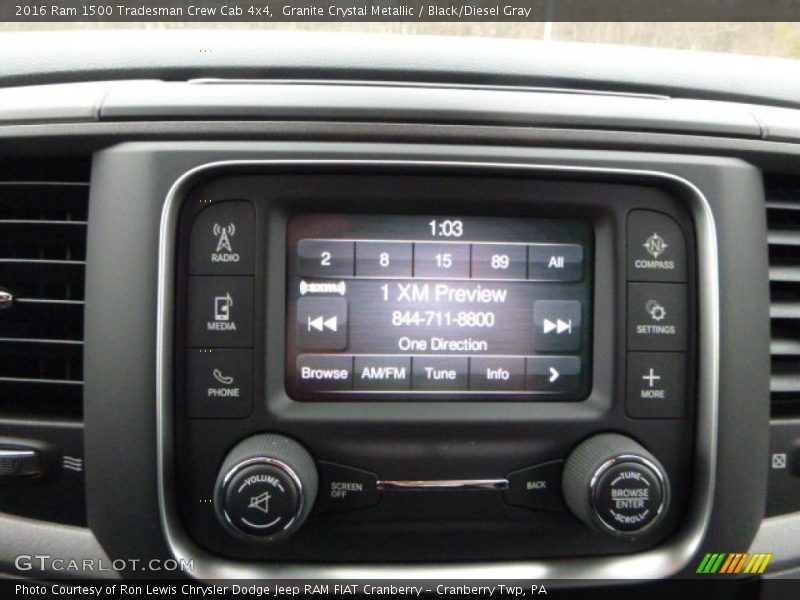 Granite Crystal Metallic / Black/Diesel Gray 2016 Ram 1500 Tradesman Crew Cab 4x4