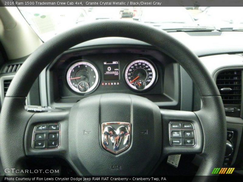 Granite Crystal Metallic / Black/Diesel Gray 2016 Ram 1500 Tradesman Crew Cab 4x4
