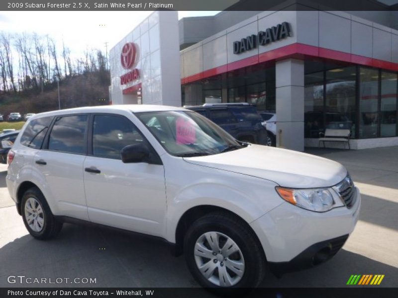 Satin White Pearl / Platinum 2009 Subaru Forester 2.5 X