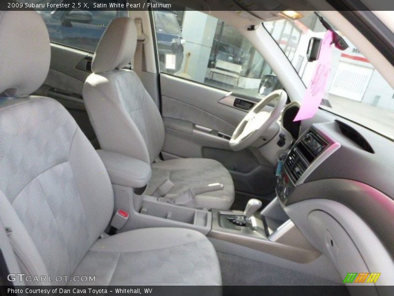 Satin White Pearl / Platinum 2009 Subaru Forester 2.5 X