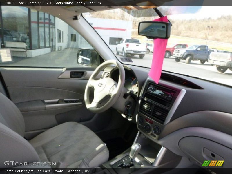 Satin White Pearl / Platinum 2009 Subaru Forester 2.5 X