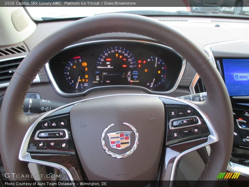 Platinum Ice Tricoat / Shale/Brownstone 2016 Cadillac SRX Luxury AWD