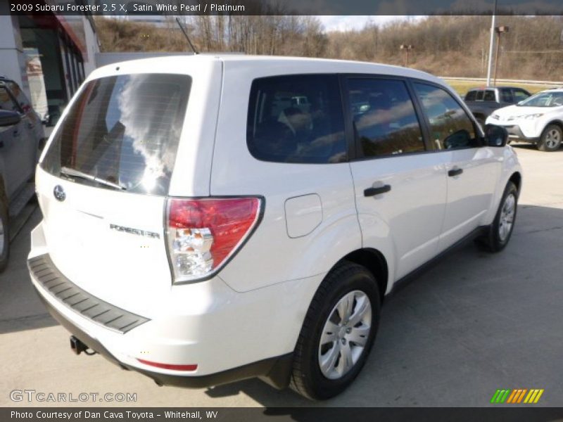 Satin White Pearl / Platinum 2009 Subaru Forester 2.5 X