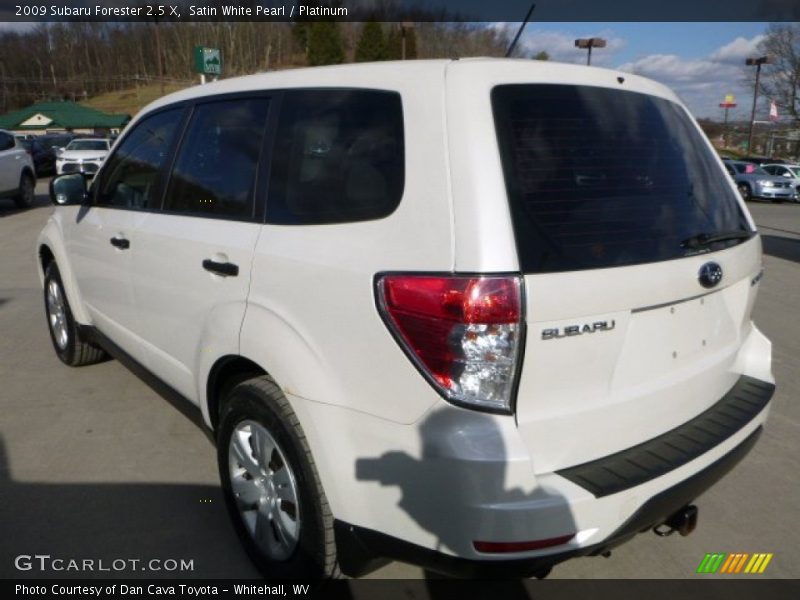 Satin White Pearl / Platinum 2009 Subaru Forester 2.5 X