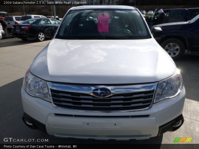 Satin White Pearl / Platinum 2009 Subaru Forester 2.5 X