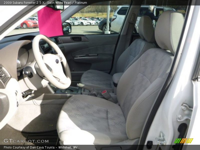 Satin White Pearl / Platinum 2009 Subaru Forester 2.5 X
