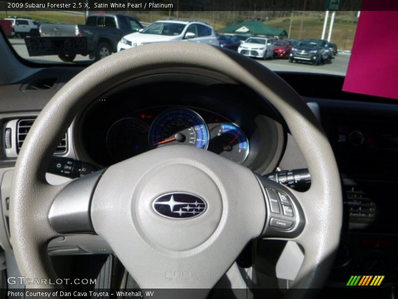 Satin White Pearl / Platinum 2009 Subaru Forester 2.5 X