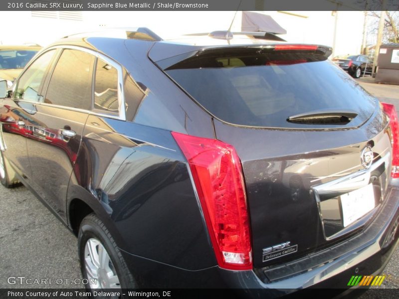 Sapphire Blue Metallic / Shale/Brownstone 2016 Cadillac SRX Luxury