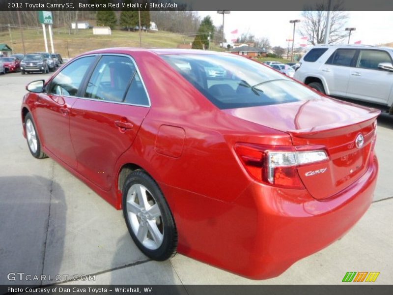 Barcelona Red Metallic / Black/Ash 2012 Toyota Camry SE