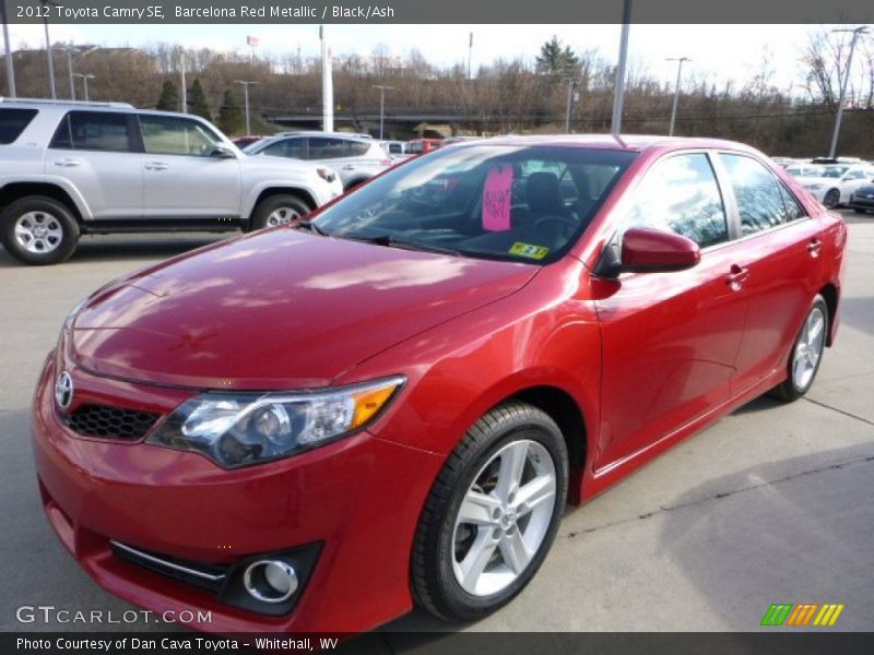 Barcelona Red Metallic / Black/Ash 2012 Toyota Camry SE