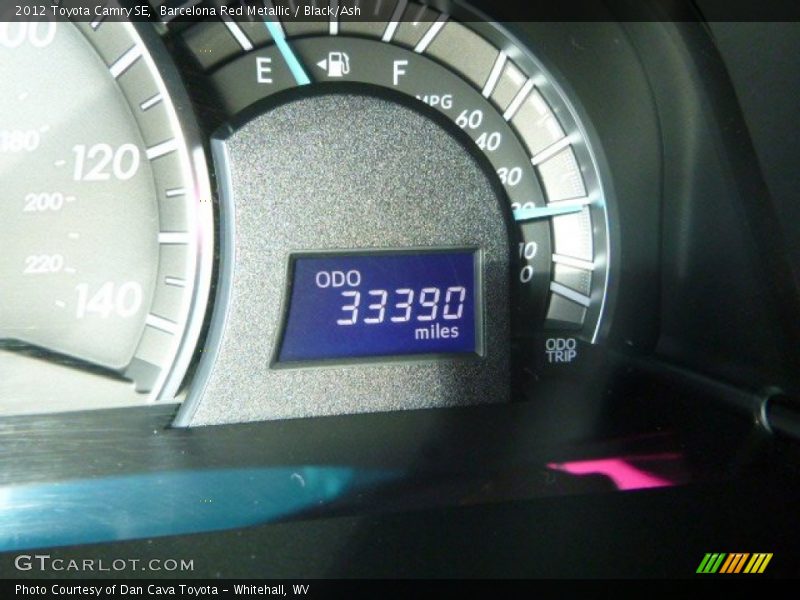 Barcelona Red Metallic / Black/Ash 2012 Toyota Camry SE