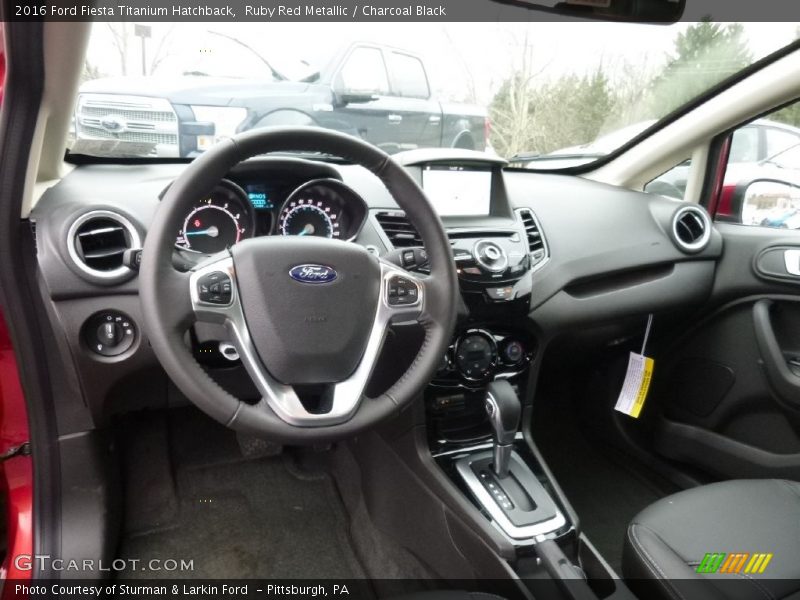 Ruby Red Metallic / Charcoal Black 2016 Ford Fiesta Titanium Hatchback