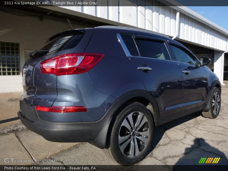 Twilight Blue / Alpine Gray 2013 Kia Sportage EX AWD