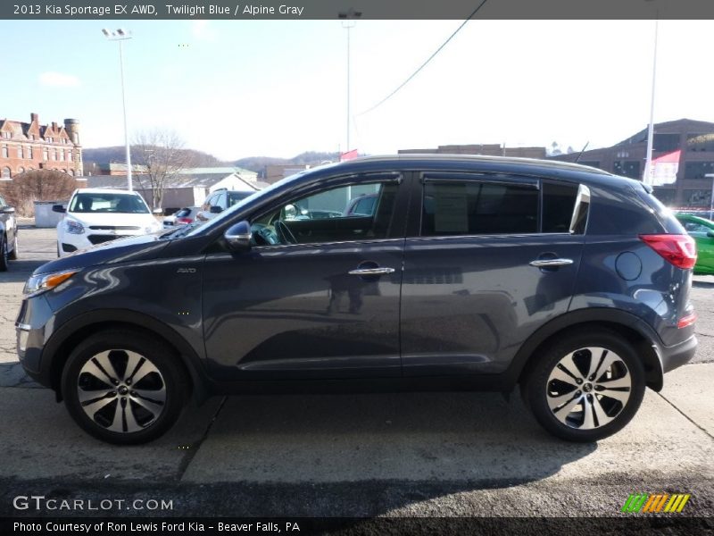 Twilight Blue / Alpine Gray 2013 Kia Sportage EX AWD