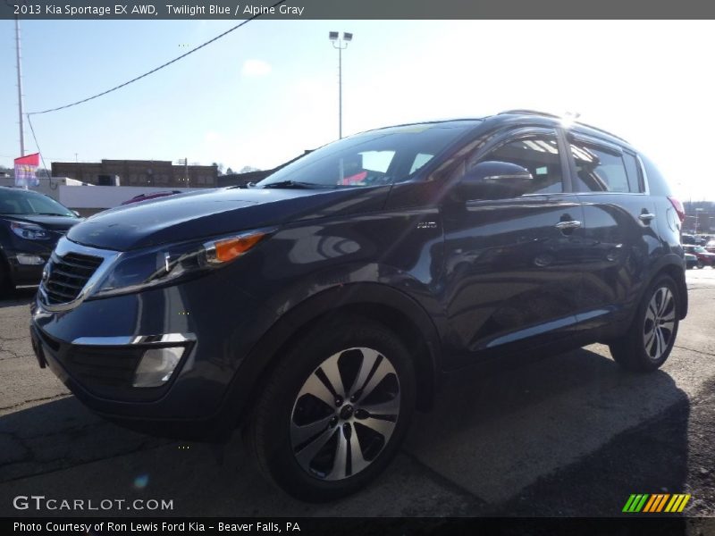 Twilight Blue / Alpine Gray 2013 Kia Sportage EX AWD