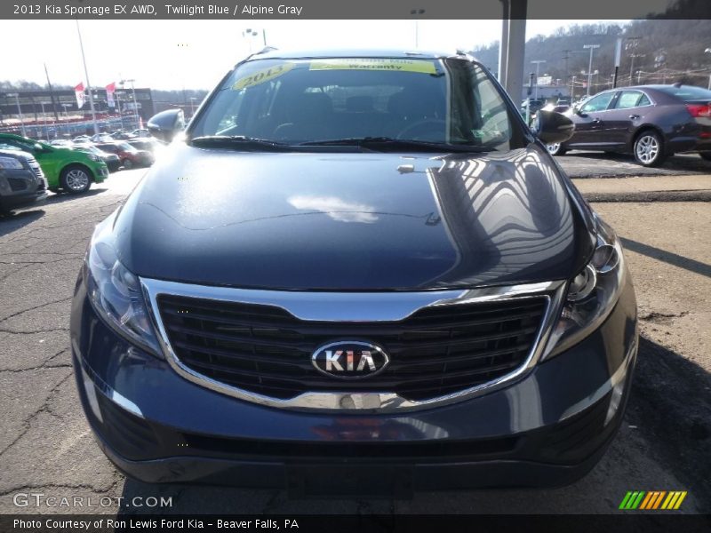 Twilight Blue / Alpine Gray 2013 Kia Sportage EX AWD