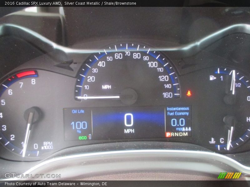 Silver Coast Metallic / Shale/Brownstone 2016 Cadillac SRX Luxury AWD