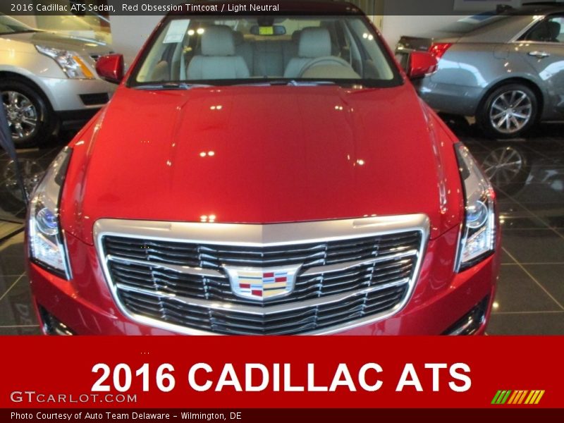 Red Obsession Tintcoat / Light Neutral 2016 Cadillac ATS Sedan