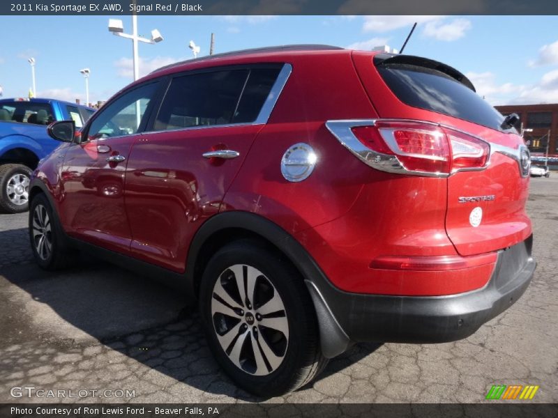 Signal Red / Black 2011 Kia Sportage EX AWD