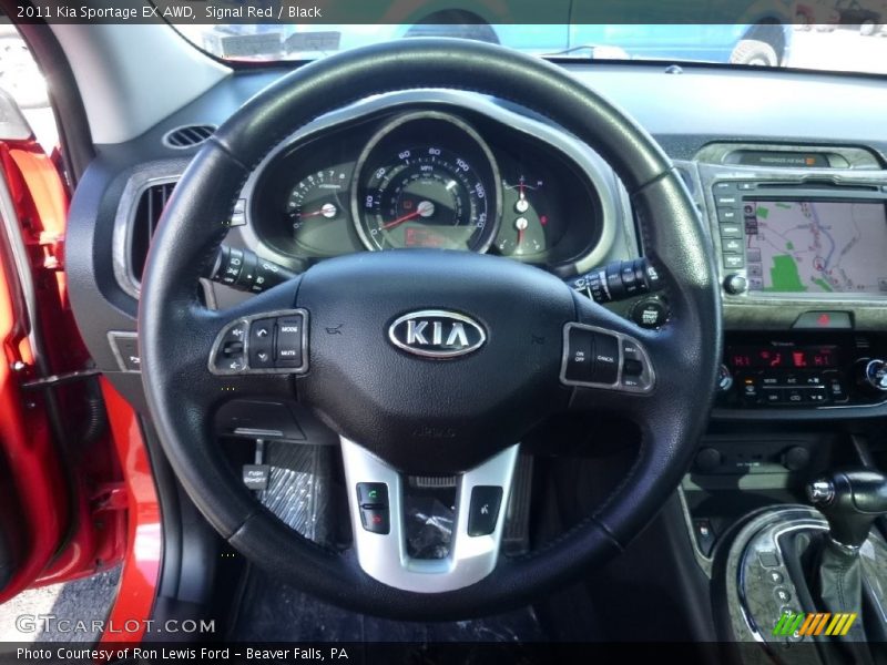 Signal Red / Black 2011 Kia Sportage EX AWD
