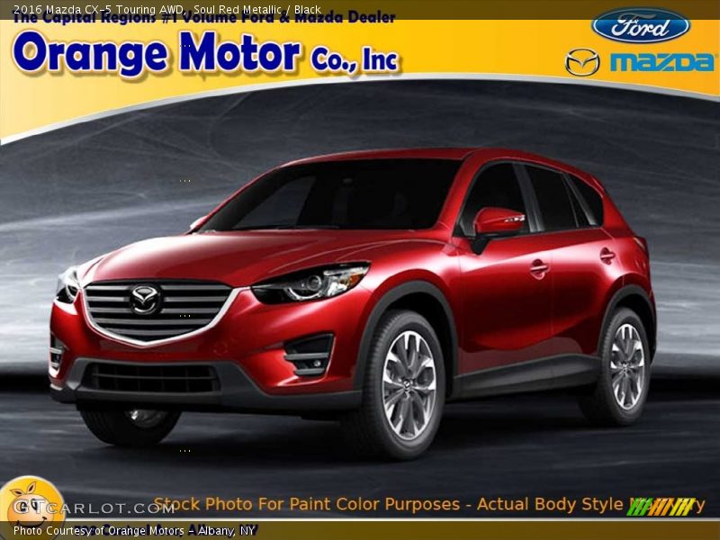 Soul Red Metallic / Black 2016 Mazda CX-5 Touring AWD