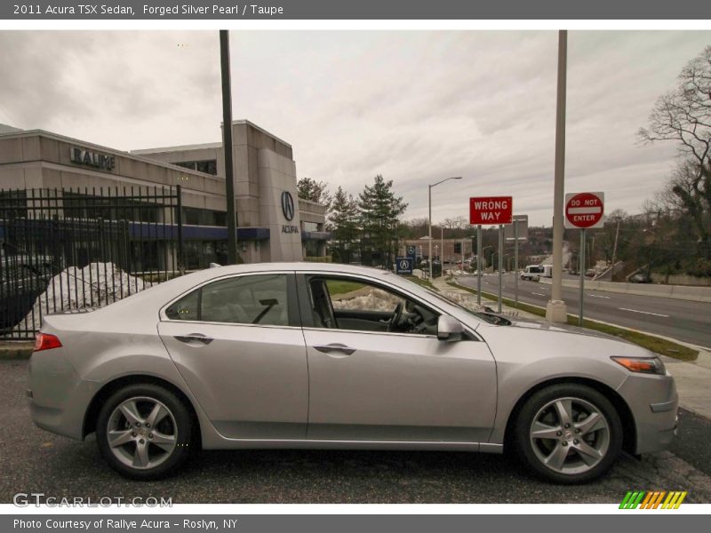 Forged Silver Pearl / Taupe 2011 Acura TSX Sedan