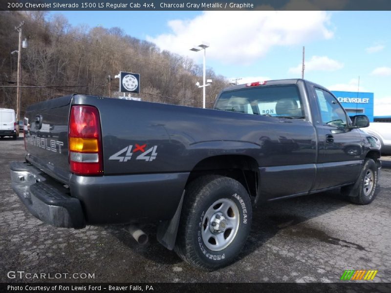 Charcoal Gray Metallic / Graphite 2000 Chevrolet Silverado 1500 LS Regular Cab 4x4