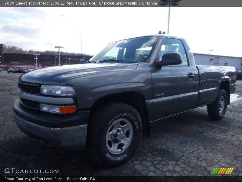 Charcoal Gray Metallic / Graphite 2000 Chevrolet Silverado 1500 LS Regular Cab 4x4