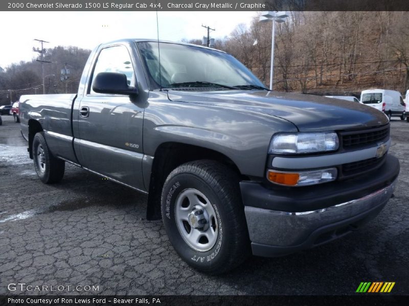Charcoal Gray Metallic / Graphite 2000 Chevrolet Silverado 1500 LS Regular Cab 4x4