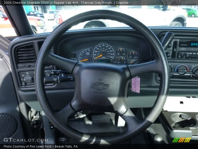 Charcoal Gray Metallic / Graphite 2000 Chevrolet Silverado 1500 LS Regular Cab 4x4