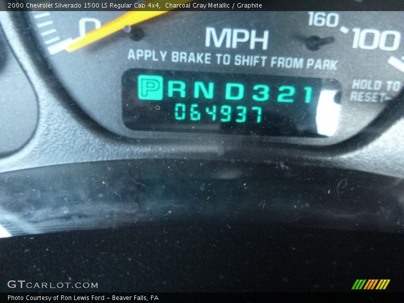 Charcoal Gray Metallic / Graphite 2000 Chevrolet Silverado 1500 LS Regular Cab 4x4