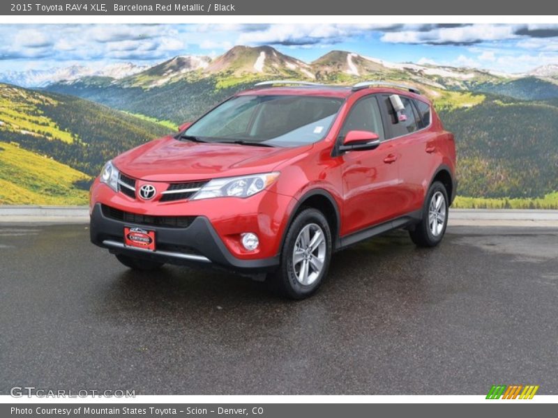 Barcelona Red Metallic / Black 2015 Toyota RAV4 XLE