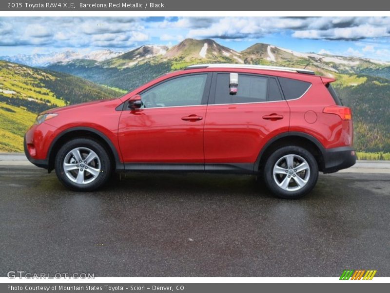 Barcelona Red Metallic / Black 2015 Toyota RAV4 XLE